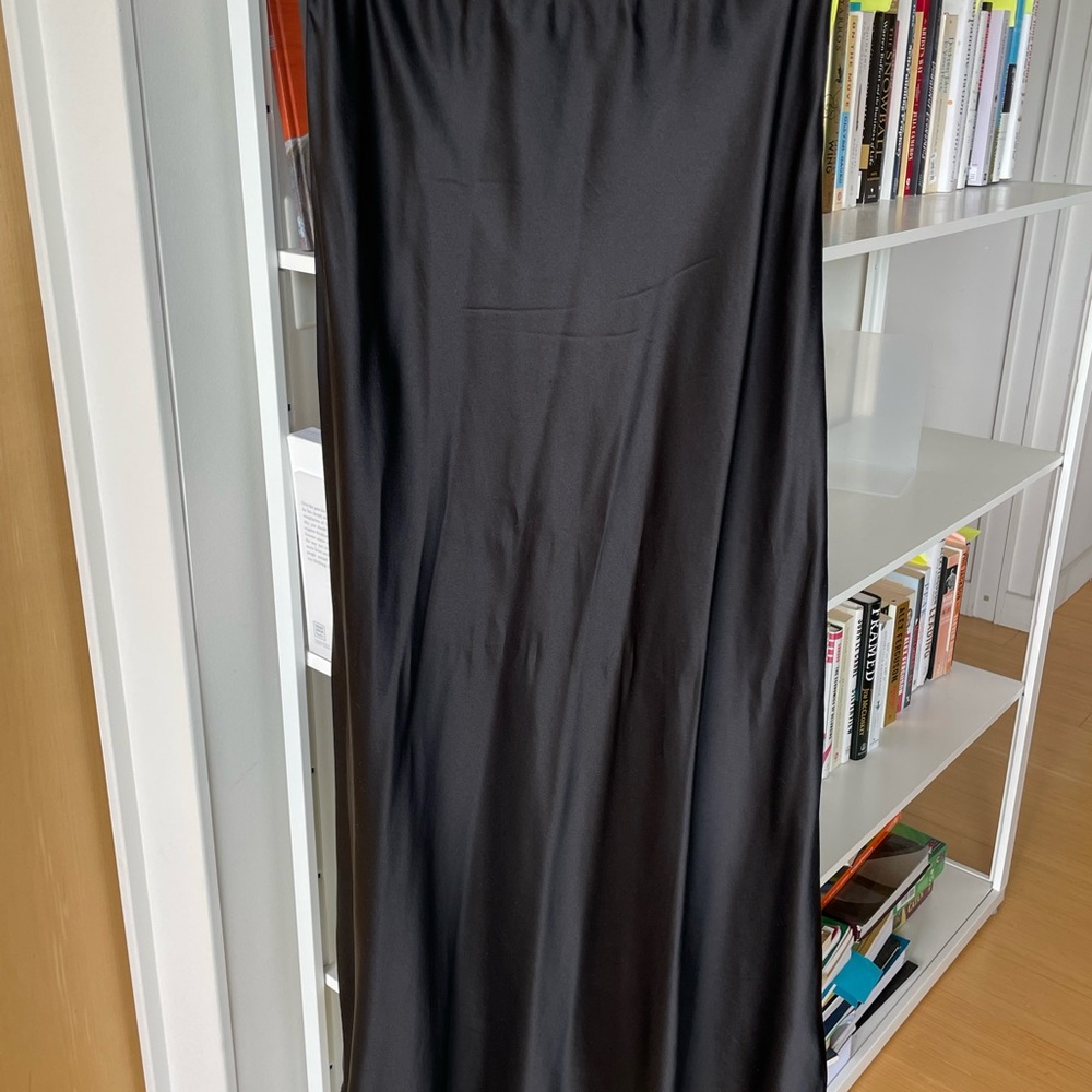 Reformation Black Maxi A-Line Skirt for Casual Night Out